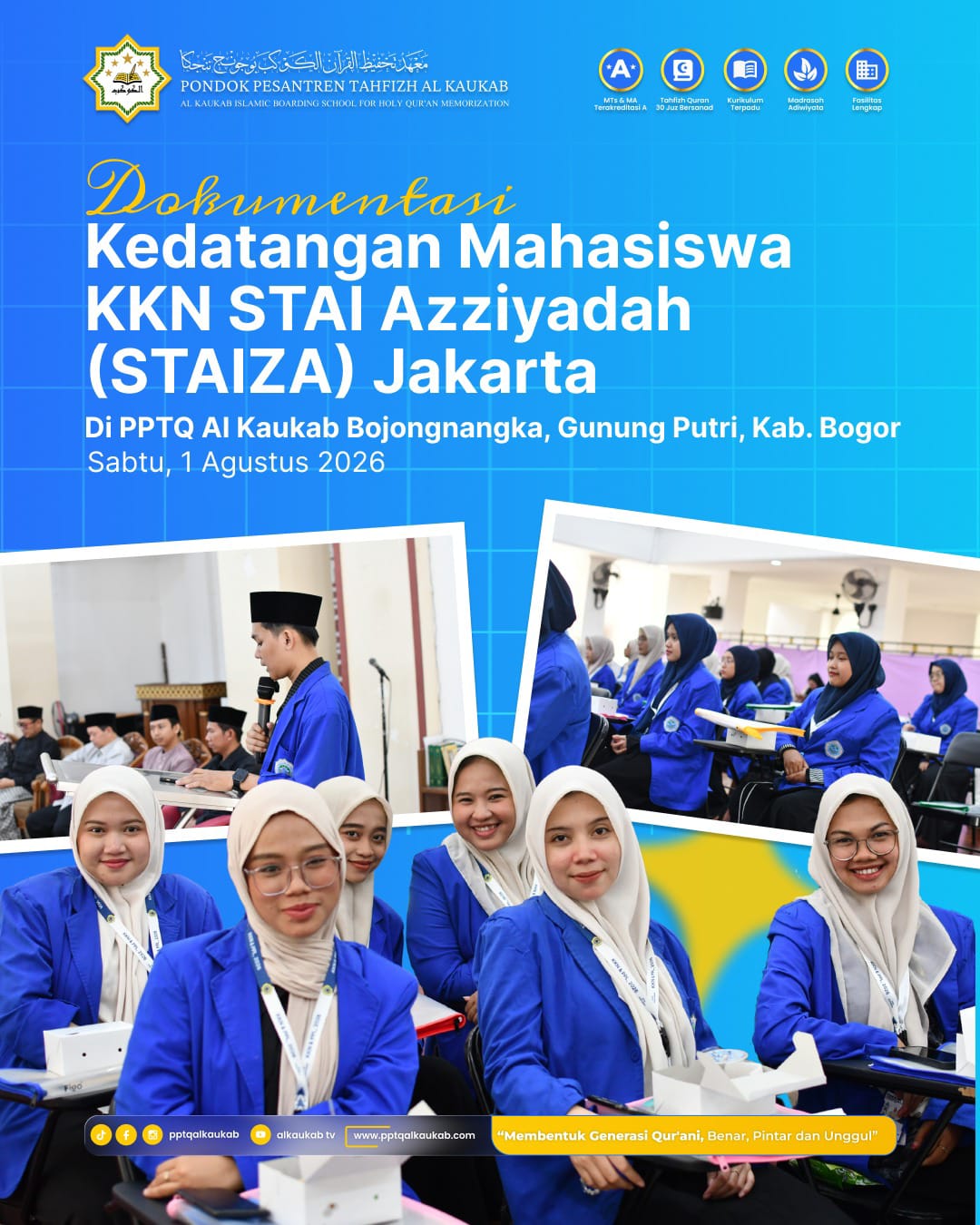 PPTQ Al Kaukab Sambut Kedatangan Mahasiswa KKN STAI Azziyadah Jakarta